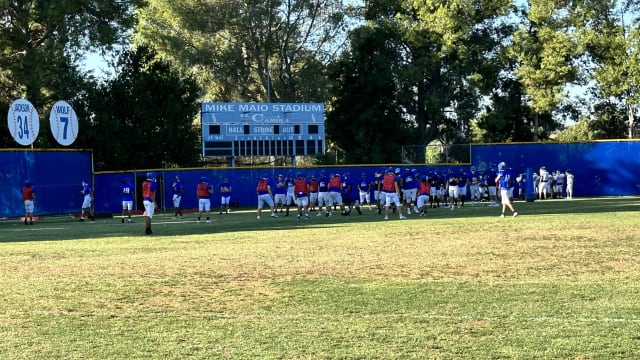 El Camino Real football on baseball field
